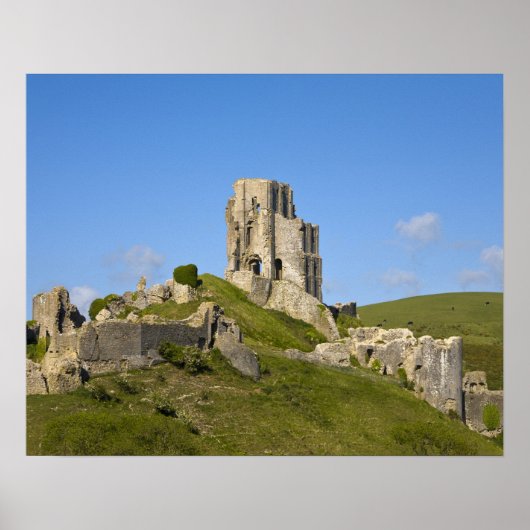 Corfe Castle, Corfe, Dorset, England Poster (Vorne)