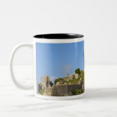 Corfe Castle, Corfe, Dorset, England Zweifarbige Tasse (Links)