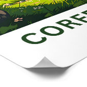 Corfe Castle Dorset Travel Print Poster (Ecke)