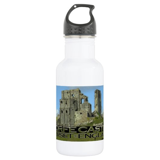 Corfe Castle Edelstahlflasche (Vorderseite)