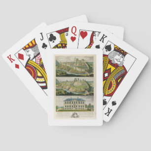 Corfe Castle in seinem ursprünglichen Zustand, als Spielkarten