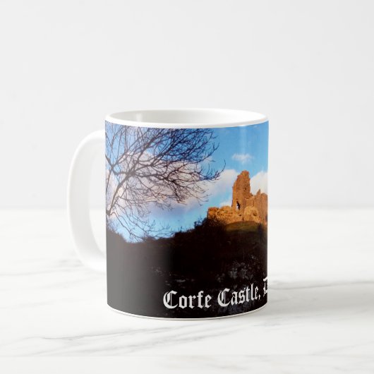 Corfe Castle Kaffeetasse (Vorderseite Links)