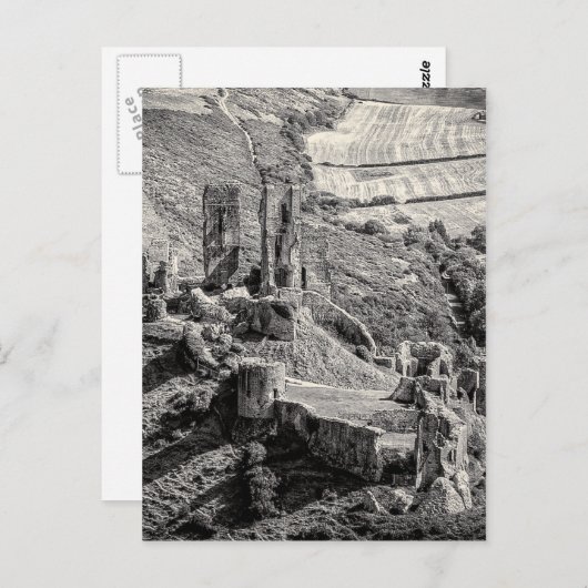 Corfe Castle Postkarte (Vorne/Hinten)