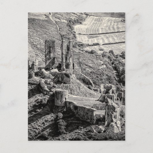 Corfe Castle Postkarte (Vorderseite)