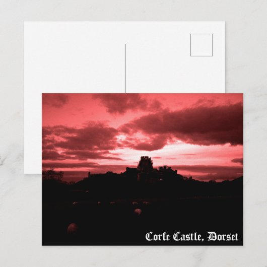 Corfe Castle Postkarte (Vorne/Hinten)