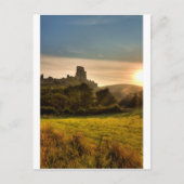 Corfe Castle Sunrise Postkarte (Vorderseite)
