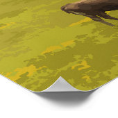 Corfe Castle Travel Poster (Ecke)