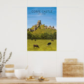 Corfe Castle Travel Poster (Küche)