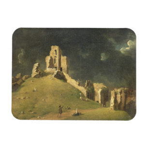 Corfe Schloss, Dorset, 1764 (Öl auf Leinwand) Magnet