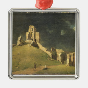 Corfe Schloss, Dorset, 1764 (Öl auf Leinwand) Ornament Aus Metall