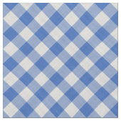 Corflower Blue Gingham Checkered Kariert Print Stoff (Nahaufnahme)