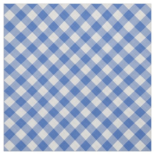 Corflower Blue Gingham Checkered Kariert Print Stoff (Muster)