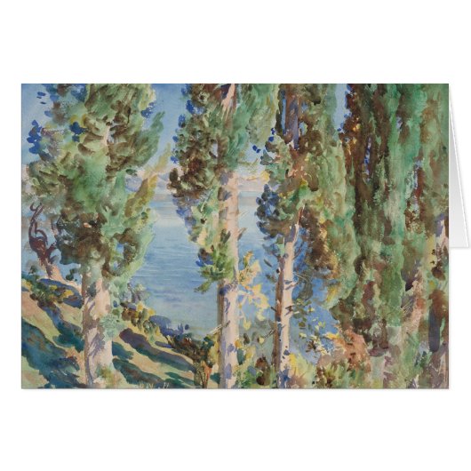 Corfu Cypresses von John Singer Sargent (Vorderseite (Horizontal))