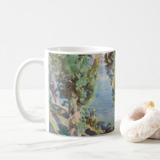 Corfu Cypresses von John Singer Sargent Kaffeetasse (Mit Donut)