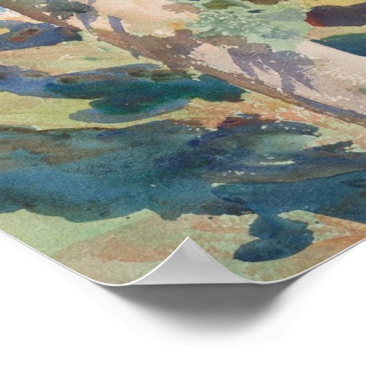 Corfu Cypresses von John Singer Sargent Poster (Ecke)