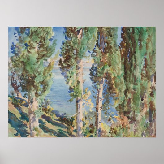 Corfu Cypresses von John Singer Sargent Poster (Vorne)