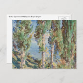 Corfu Cypresses von John Singer Sargent Postkarte (Vorne/Hinten)