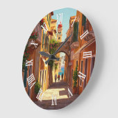 Corfu Greece Travel Große Wanduhr (Winkel)