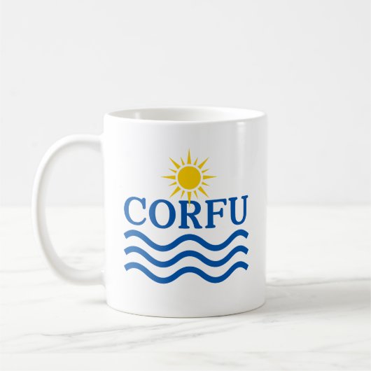 CORFU Griechenland, Sun Waves Kaffeetasse (Links)