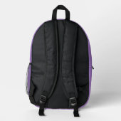 Corfu Lilac Wildblumen Bedruckter Rucksack (Rückseite)