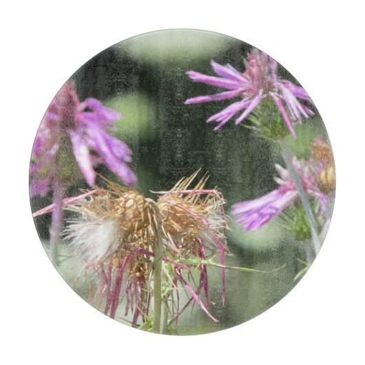 Corfu Lilac Wildblumen Schneidebrett (Vorderseite)