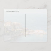 Corfu Old Town coastal view, Greece Postkarte (Rückseite)