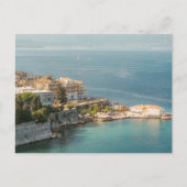 Corfu Old Town coastal view, Greece Postkarte (Vorderseite)