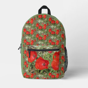 Corfu Red Poppies Bedruckter Rucksack