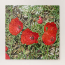 Corfu Red Poppies Jigsaw Puzzle