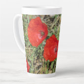 Corfu Red Poppies Latte Tasse (Linke Ecke)