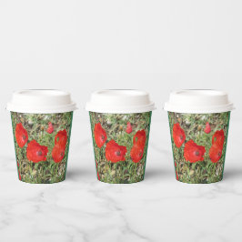 Corfu Red Poppies Pappbecher