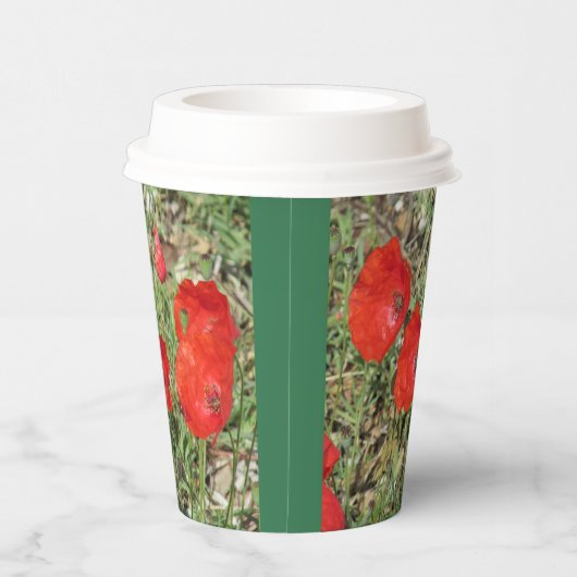 Corfu Red Poppies Pappbecher (Rechts)