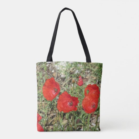 Corfu Red Poppies Tasche (Rückseite)