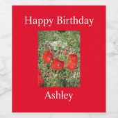 Corfu Red Poppies Weinetikett (Einzelnes Label)