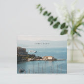 Corfu Town Harbor View (horizontal) Postkarte (Stehend Vorderseite)