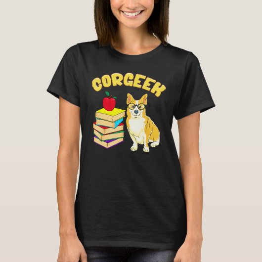 Corgeek Corgi-Wortspiel T-Shirt (Vorderseite)