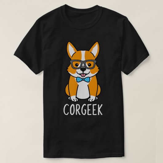 Corgeek Cute Corgi Dog T-Shirt (Design vorne)