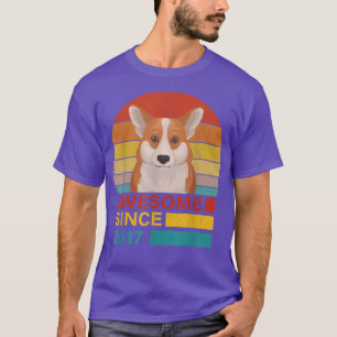 Corgi 2017 Geburtstag Lustig Vintage Corgi Retro S T-Shirt