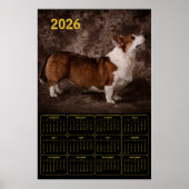 Corgi 2026 Wandkalender Poster (Vorne)