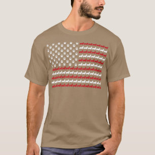 Corgi 4. Juli Dog Paw Print American Flag140 T-Shirt