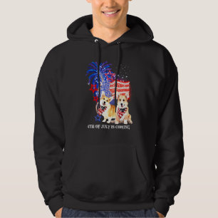 Corgi 4. Juli kommt die amerikanische Flagge Patri Hoodie
