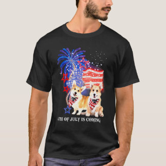 Corgi 4. Juli kommt die amerikanische Flagge Patri T-Shirt
