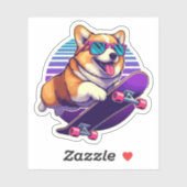 Corgi 80er-Skater Aufkleber (Blatt)