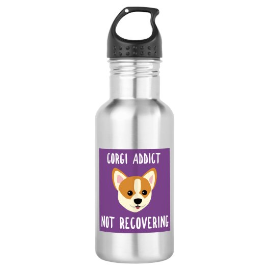 Corgi Addict nicht wiederherstellen Edelstahlflasche (Vorderseite)