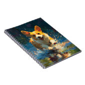Corgi Adventure Splash Notebook Notizblock (Rechte Seite)