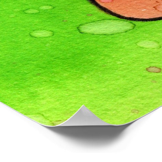 Corgi am Ende des Regenbogens Poster (Ecke)