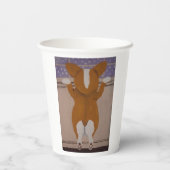 Corgi am Fenster Papiertassen Pappbecher (Rückseite)