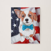 Corgi Amerika Puzzle (Vertikal)