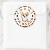 CORGI an Bord Runder Aufkleber (Tasche)