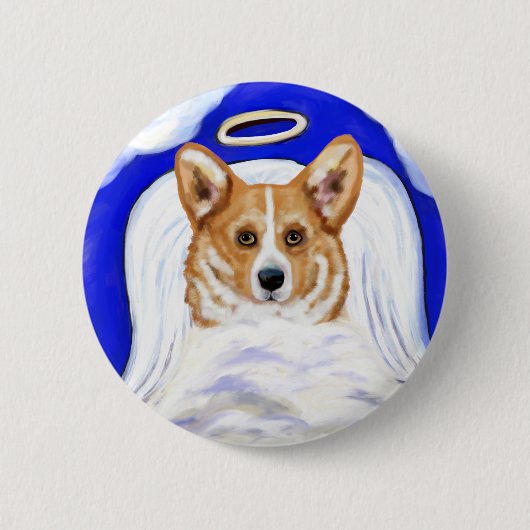 Corgi Angel Button (Vorderseite)